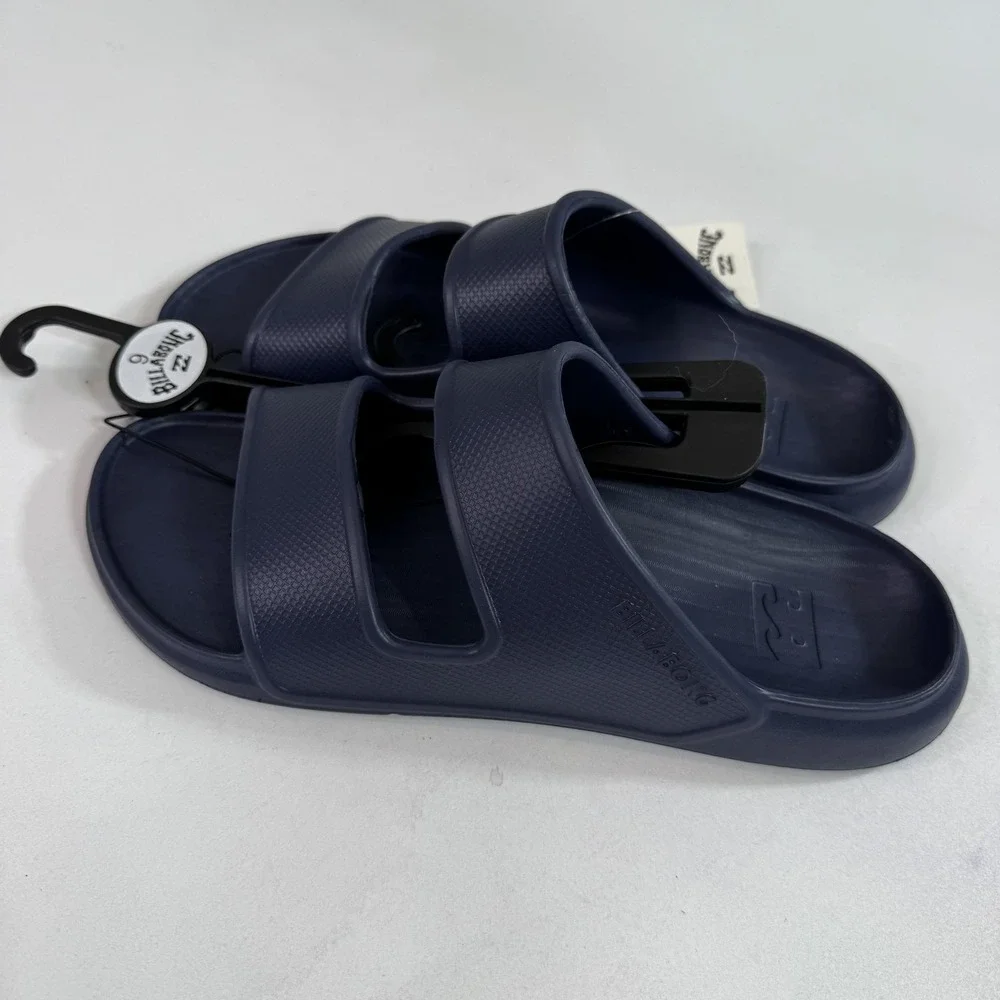 Billabong Helios Cush Sandals Mens Size‎ 9 Blue Double Strap Comfort Slide Shoes